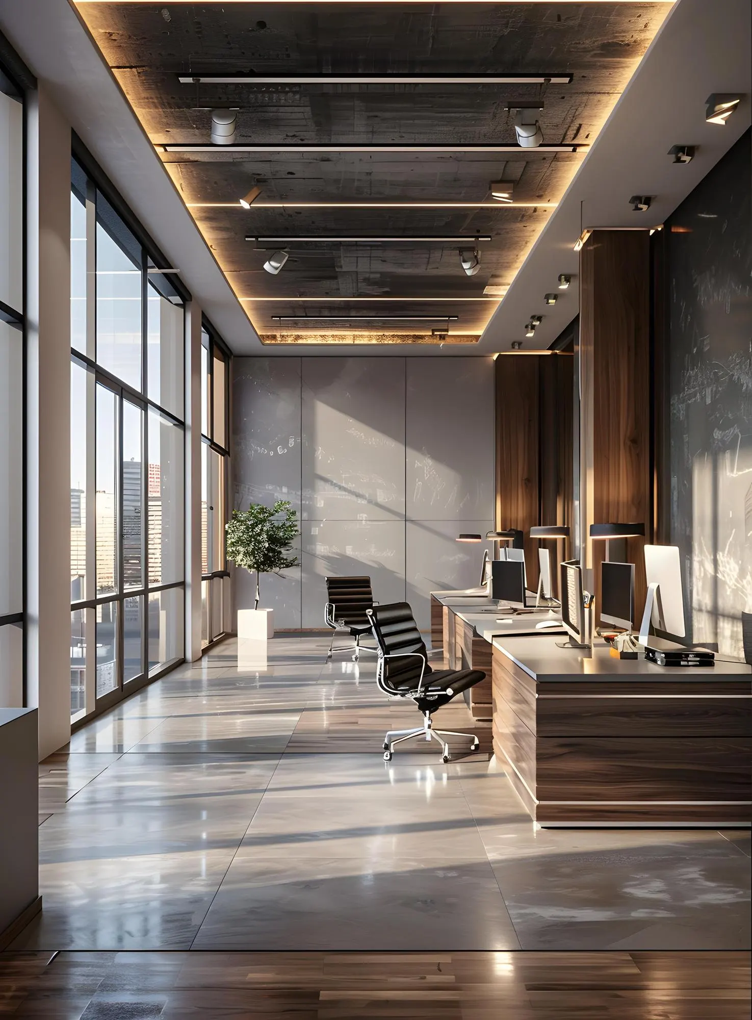 Contemporary London advisory office