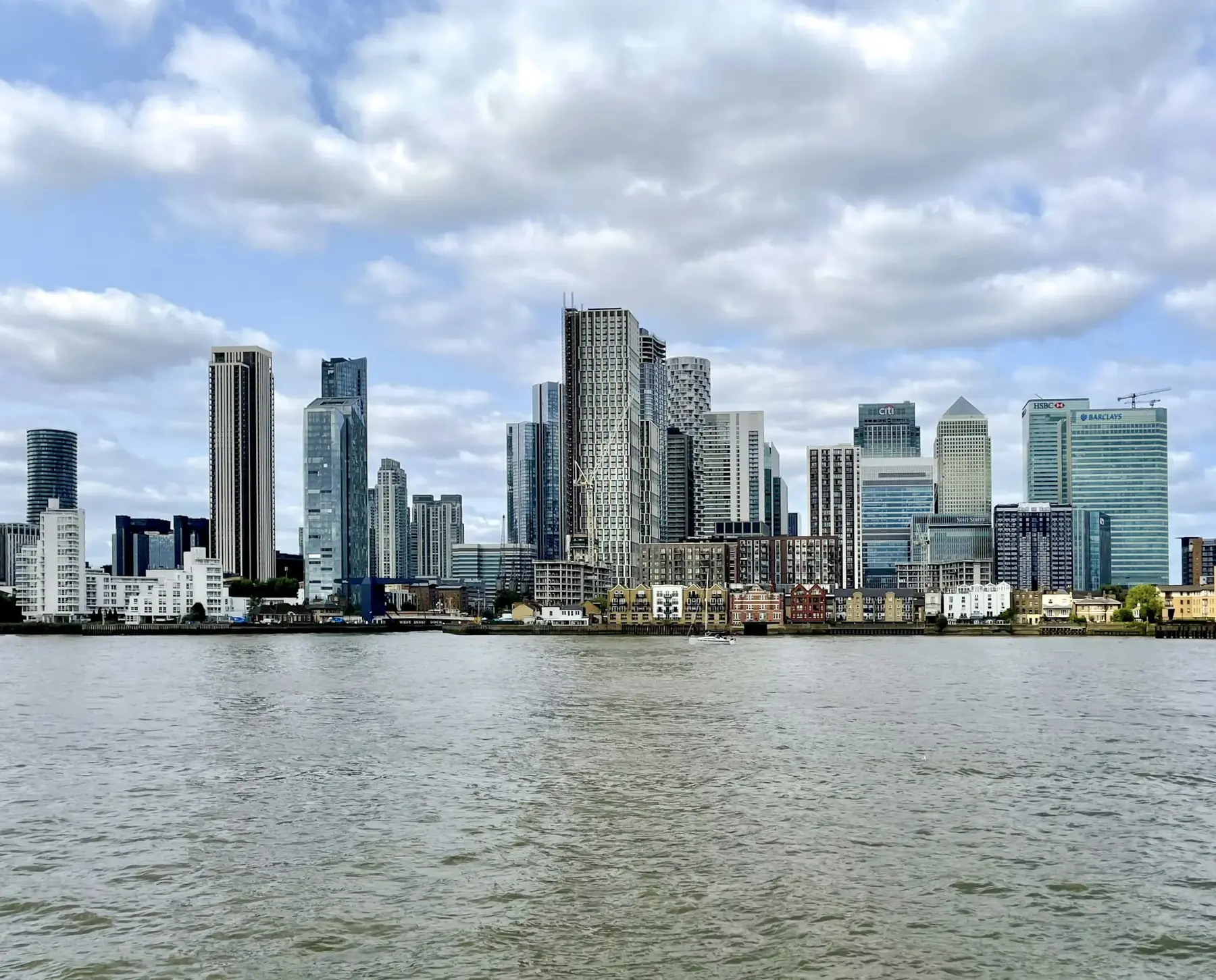 Canary Wharf across the Thames